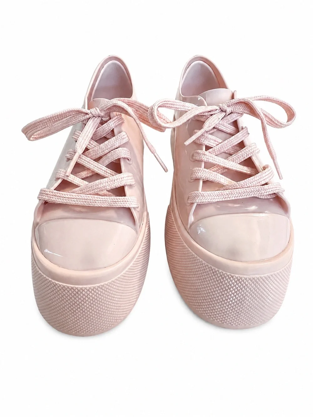 Melissa Rose Pink Jelly Platform Sneakers